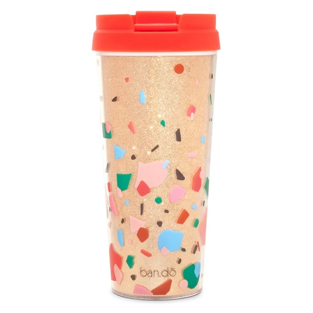 🆕 BAN.DO Deluxe Hot Stuff Thermal Mug in Confetti Red
